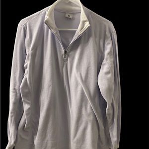 Women's zip up fleece sweatshirt.